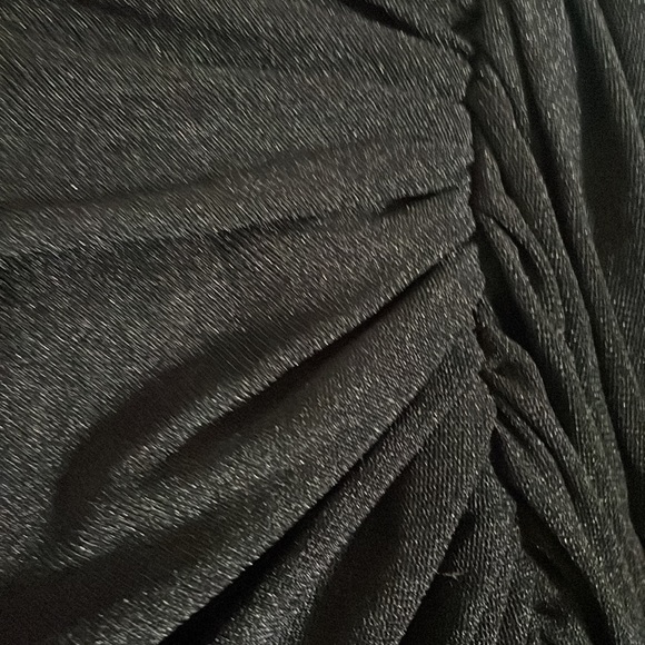 LA FEMME NWT Black Strapless Ruched Gown - Picture 7 of 15
